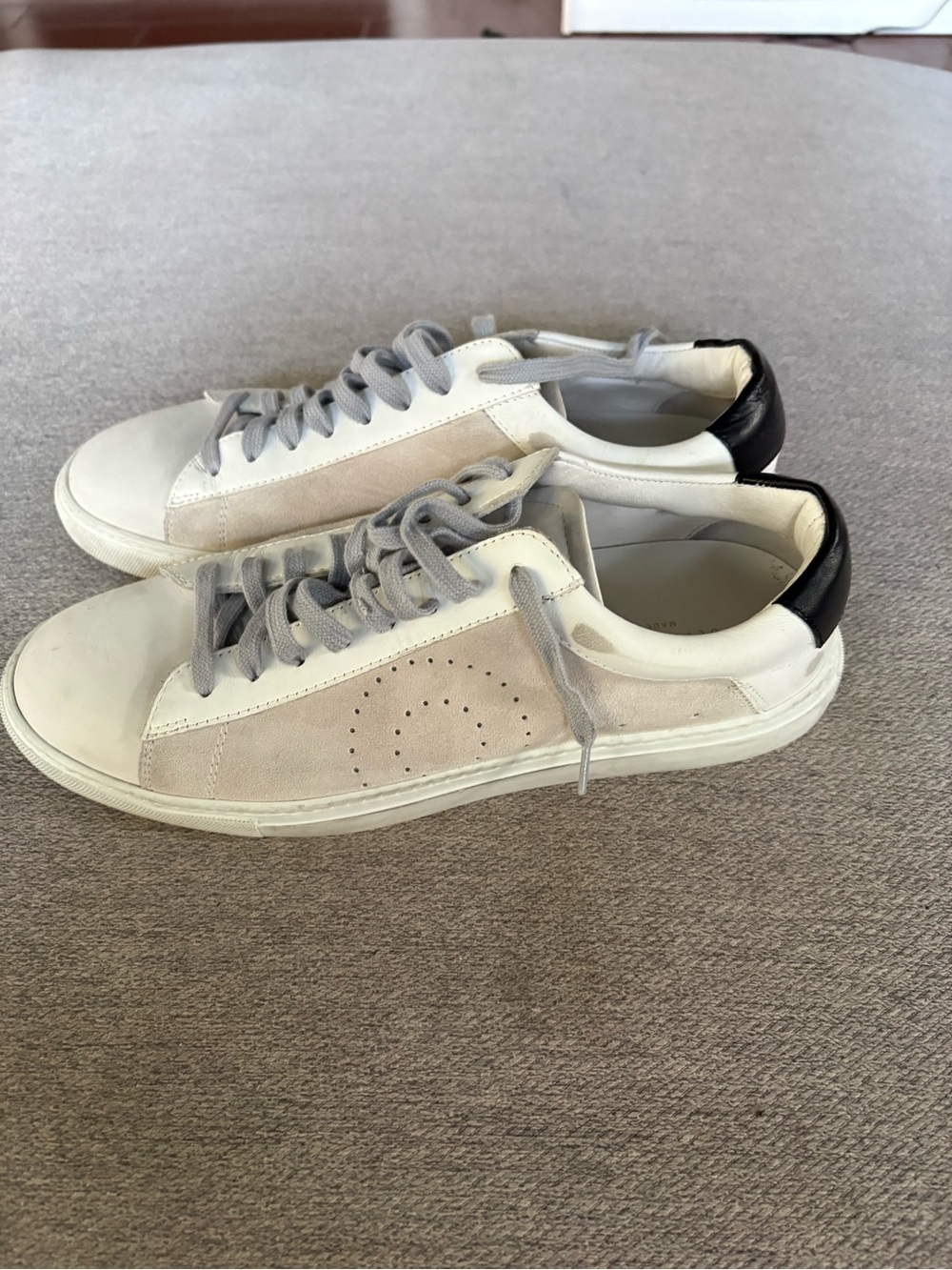Oliver Cabell Low-Top Sneakers in Cream, White & Black